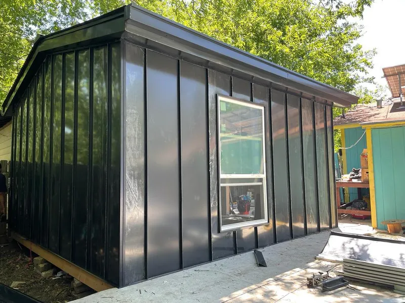 Black standing seam metal wall panels for Metal Roof Installation in Sausalito